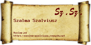Szalma Szalviusz névjegykártya